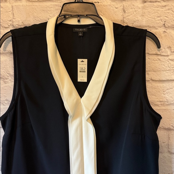 Talbots Blk/Wht Sleeveless - Picture 2 of 6